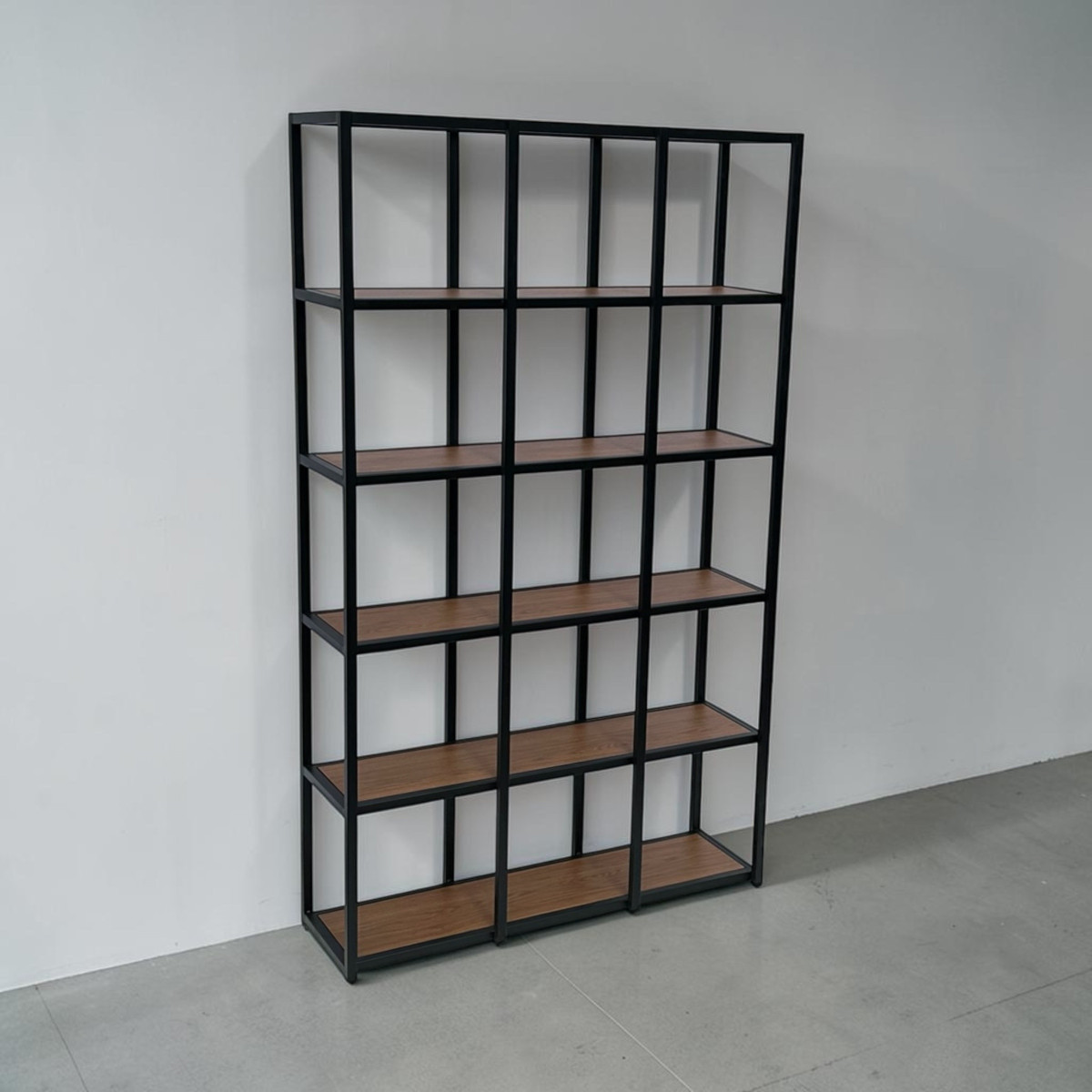 Regał loft MODUS – stal + dąb rustical 120×34×200 cm | Steelhaus