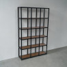Regał loft MODUS – stal + dąb rustical 120×34×200 cm | Steelhaus