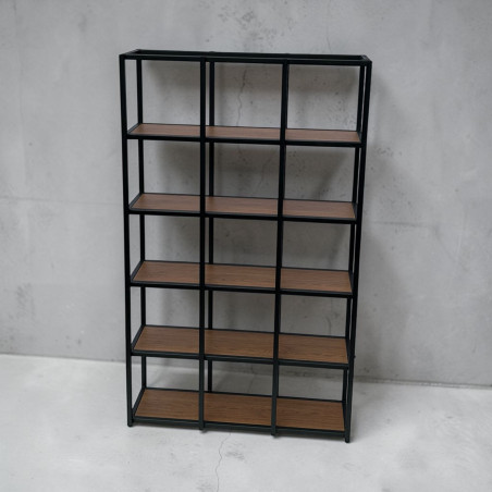 Regał loft MODUS – stal + dąb rustical 120×34×200 cm | Steelhaus