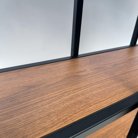 Regał loft MODUS – stal + dąb rustical 120×34×200 cm | Steelhaus