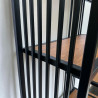 Regał metalowy loft RHYTHM 90–160 cm | Stal + dąb | SteelHaus