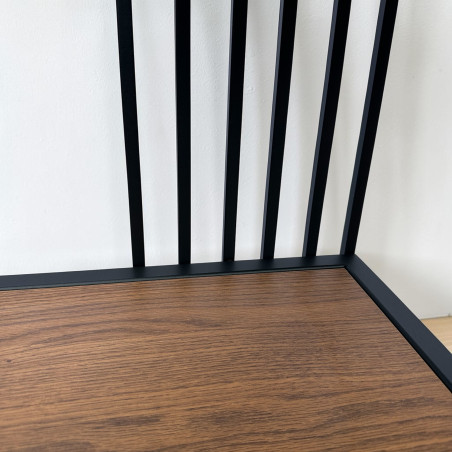 Regał metalowy loft RHYTHM 90–160 cm | Stal + dąb | SteelHaus