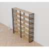 Regał loftowy Verta Wide 120–180 cm | Stal + dąb rustical | Na wymiar