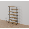 Regał loftowy FRAME – minimalistyczny metal i dąb rustical