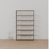 Regał loftowy FRAME – minimalistyczny metal i dąb rustical