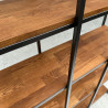 Regał loft MODUS – stal + dąb rustical 120×34×200 cm | Steelhaus