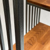 Regał metalowy loft RHYTHM 90–160 cm | Stal + dąb | SteelHaus