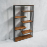 Regał metalowy loft RHYTHM 90–160 cm | Stal + dąb | SteelHaus